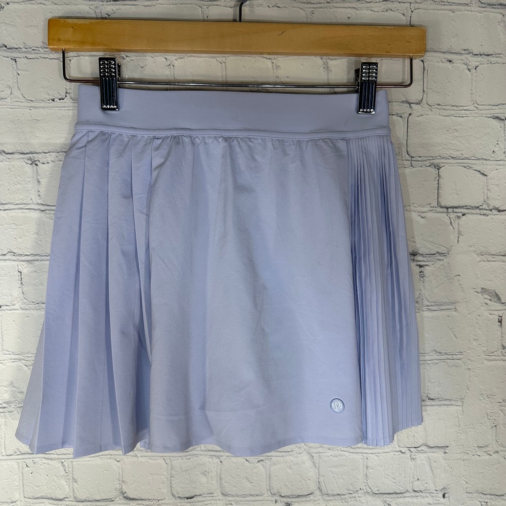 Lululemon Side Pleat Tennis Skirt Lavender Purple XXS LW8AQTS High Rise READ